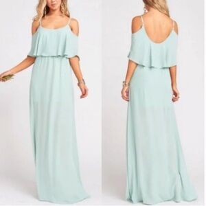 Show me your mumu Caitlin Ruffle Maxi Dress size small